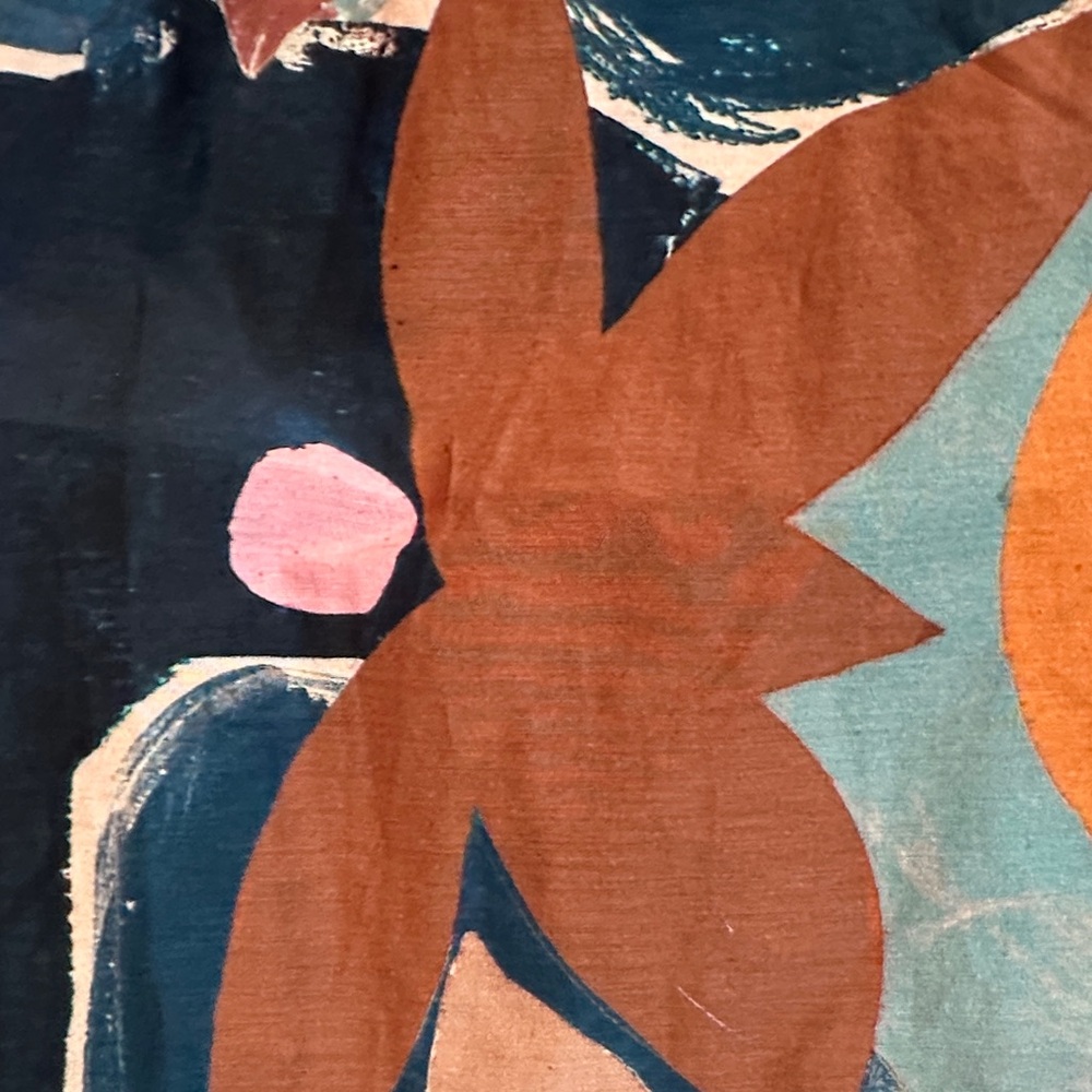 Trovata Multicolor Leaf-Print Flutter Sleeve Blou… - image 3